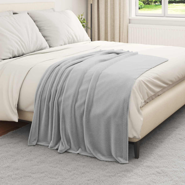 Graue Fleece-Decke 130 x 150 cm