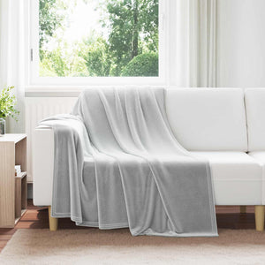 Graue Fleece-Decke 150 x 200 cm