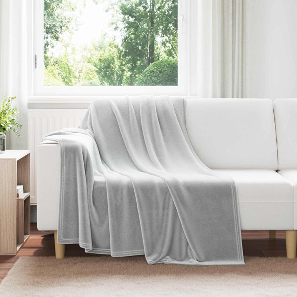 Graue Fleece-Decke 150 x 200 cm
