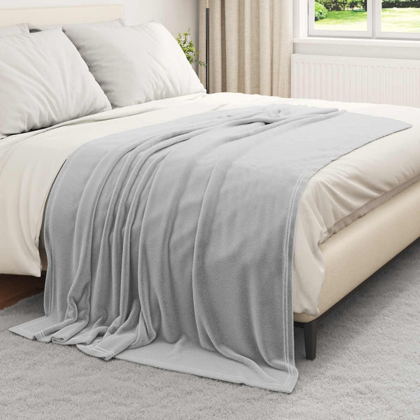 Graue Fleece-Decke 150 x 200 cm