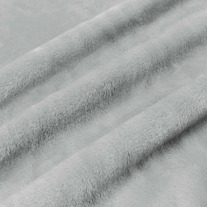 Graue Fleece Überwurfdecke 240x270 cm