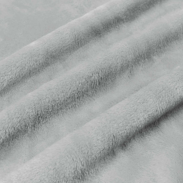 Graue Fleece Überwurfdecke 240x270 cm