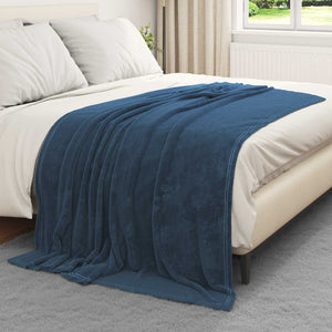Marineblaue Fleece-Decke 150 x 200 cm