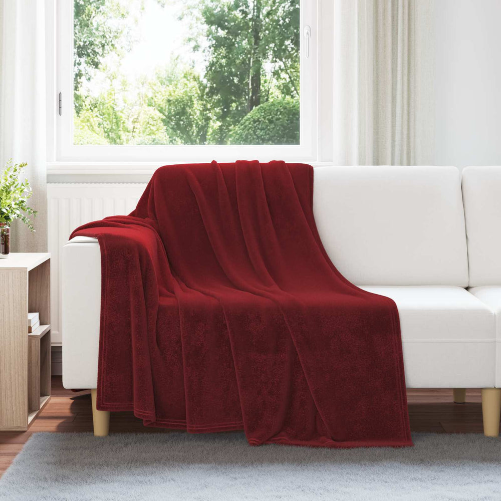 Plaid vidaXL bordeaux 150 x 200 cm en polaire
