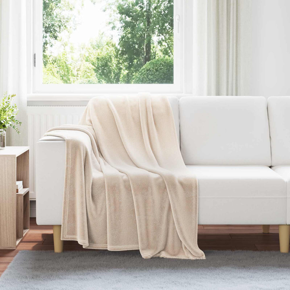 6er-Pack Beige Fleecedecken 130x150 cm