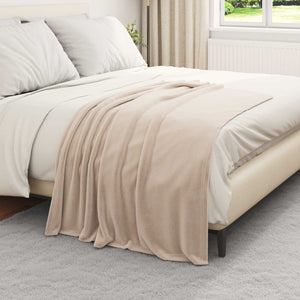 6er-Pack Beige Fleecedecken 130x150 cm