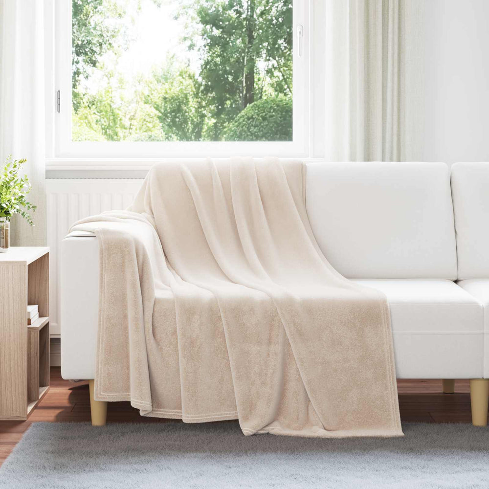 6er-Pack Beige Fleecedecken 150x200 cm