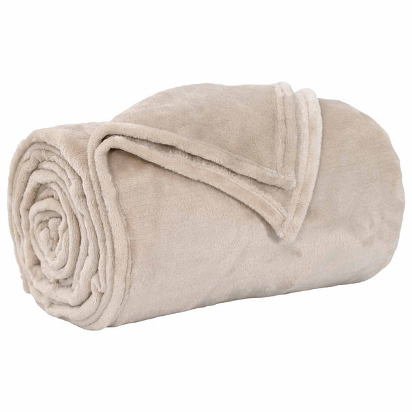 6er-Pack Beige Fleecedecken 150x200 cm