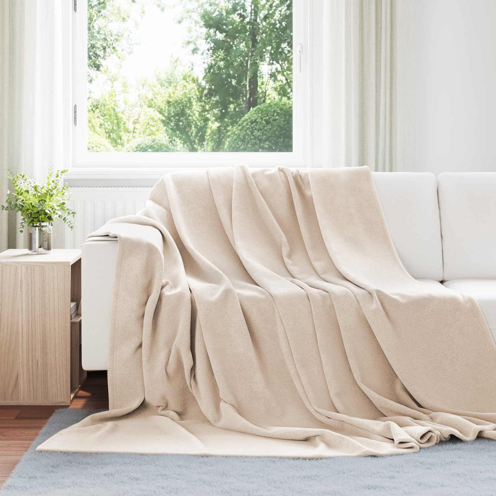 6er-Pack Beige Fleece Decken 240x270 cm