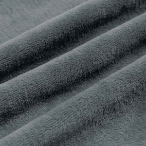 Fleece Decken 6er-Set Dunkelgrau 220x240 cm