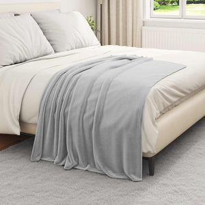 Fleece Decken 6er-Set Grau 130x150 cm