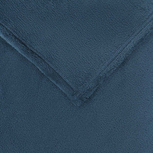 Marineblaue Fleece Decken 6er-Set