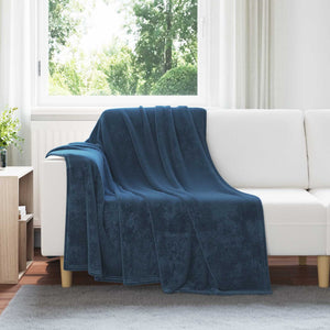 vidaXL Couvertures d'intérieur 6 pcs Bleu marine 150 x 200 cm Polaire