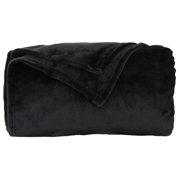 Fleece Decken 6er-Set Schwarz 150x200 cm