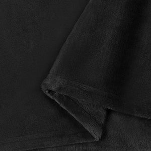 Schwarze Fleece Wohndecken 220x240 cm, 6er-Set