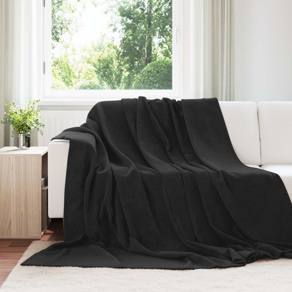 vidaXL Couvertures 6 pcs Noir 220 x 240 cm Polaire
