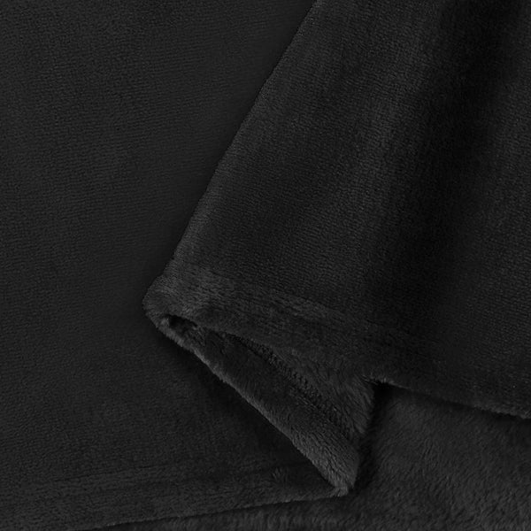 Fleece Decken 6er-Set Schwarz 240x270 cm