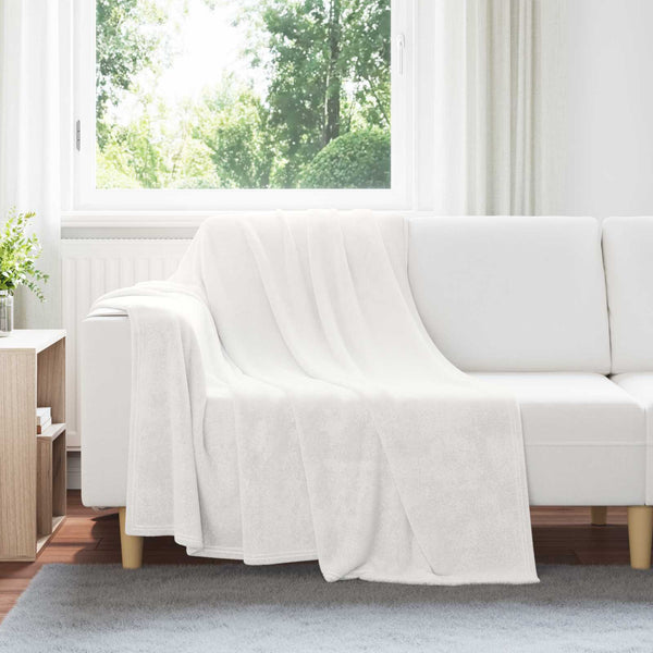 Fleece Decken 6er-Set Weiß 150x200 cm