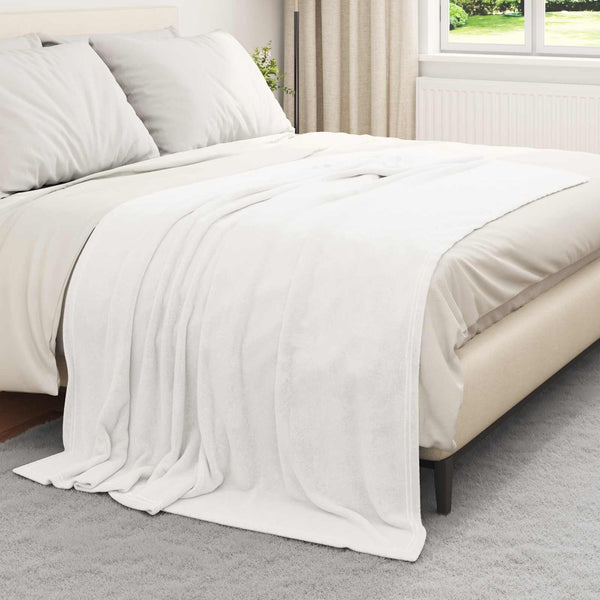 Fleece Decken 6er-Set Weiß 150x200 cm