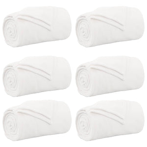 Fleece Decken 6er-Set Weiß 220x240 cm