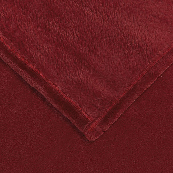 Fleece Decken 6er-Set Bordeauxrot 150x200 cm