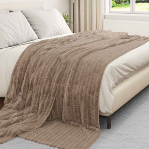 Kamel Überwurfdecke Fleece 240x220 cm