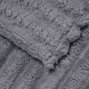 Dunkelgraue Fleece Überwurfdecke 240x220 cm