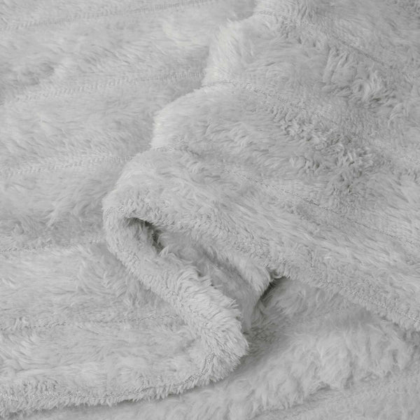 Graue Fleece Überwurfdecke 150 x 130 cm