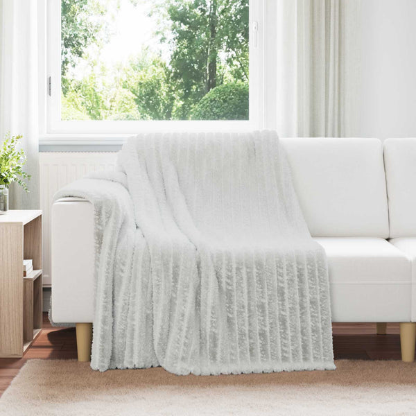 Graue Fleece Überwurfdecke 200 x 150 cm