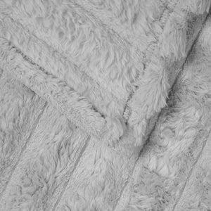 Graue Fleece Überwurfdecke 270 x 240 cm