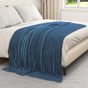 Marineblaue Fleece-Decke 200x150 cm