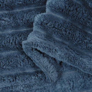 Marineblaue Fleece-Decke 240x220 cm
