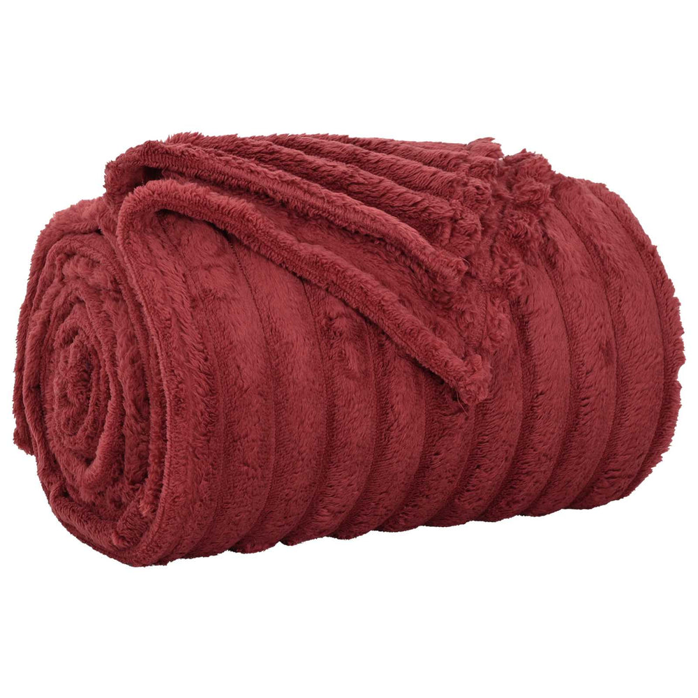 Bordeauxrote Fleecedecke 240x220 cm