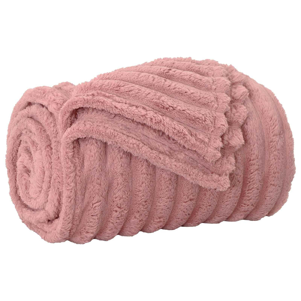 vidaXL Couverture polaire rose 240 x 220 cm