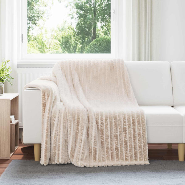 Fleece Decken Beige 200 x 150 cm, 6er-Set