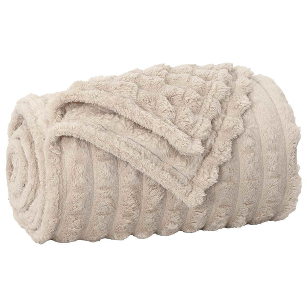 Fleece Decken Beige 200 x 150 cm, 6er-Set