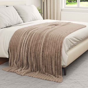 vidaXL Plaids 6 pcs Camel 200 x 150 cm Polaire