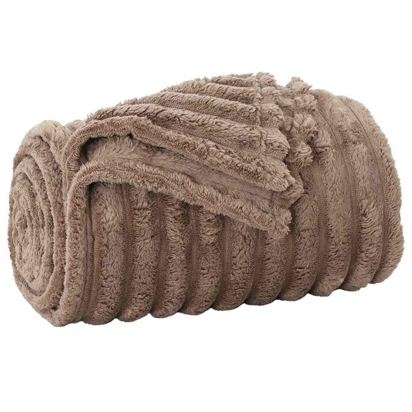 vidaXL Plaids 6 pcs Camel 200 x 150 cm Polaire