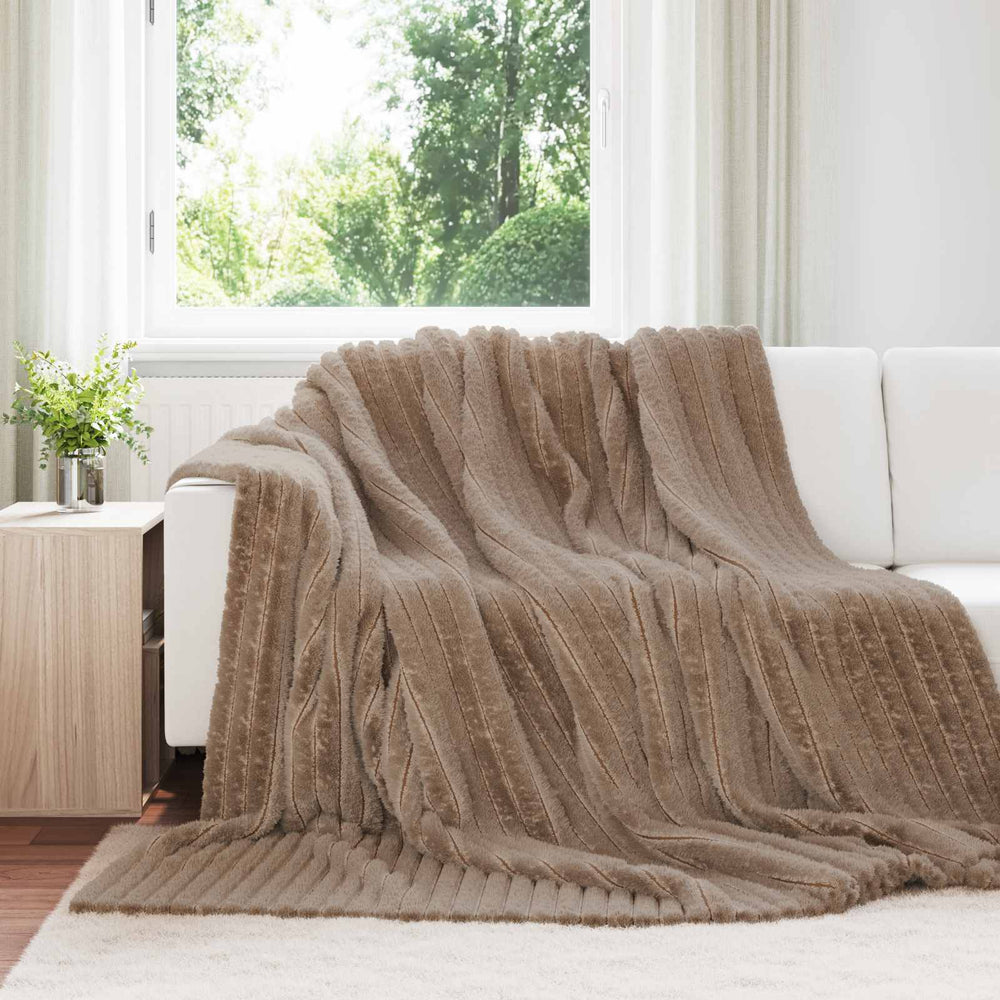 6er-Set Kamel Fleece Decken 270x240 cm