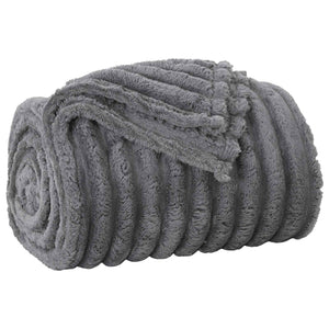 Fleece Decken 6er-Set Dunkelgrau 200x150cm
