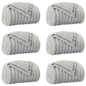 Fleece Decken 6er-Set Grau 150x130 cm