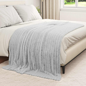 Fleece Decken 6er-Set Grau 200x150 cm