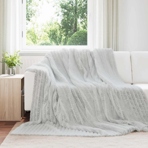 Fleece Decken 6er-Set Grau 240x220cm