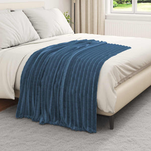 6er-Pack Marineblaue Fleece Decken 150 x 130 cm
