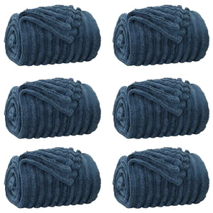 6er-Pack Marineblaue Fleece Decken 150 x 130 cm