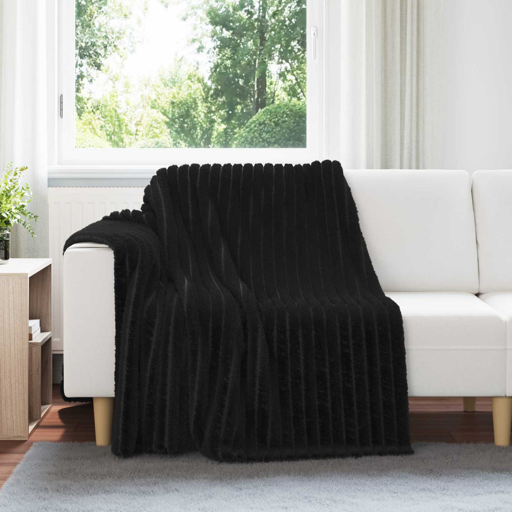 vidaXL Couvertures 6 pcs Noir 200 x 150 cm Polaire