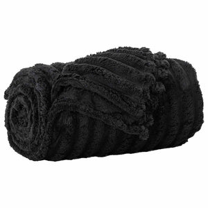 Fleece Decken Set, 200 x 150 cm, Schwarz, 6 Stk.