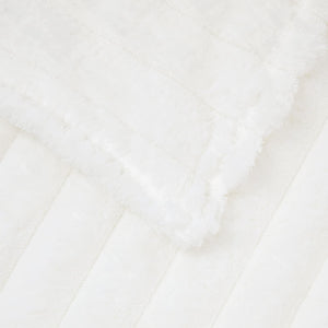 Fleece Decken 6er-Set Weiß 240x220 cm