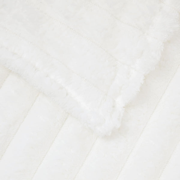 Fleece Decken 6er-Set Weiß 240x220 cm