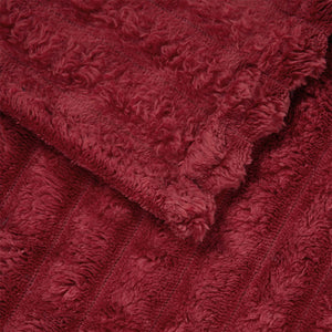 6er-Set Bordeauxrote Fleecedecken 150x130 cm